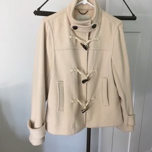 Banana Republic winter-white wool pea coat